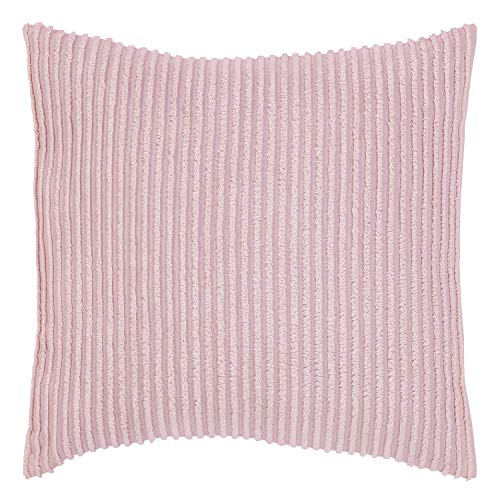 Better Trends Jullian Collection is Super Soft and Light Weight in Bold Stripes Design 100% Cotton Tufted Unique Luxurious Machine Washable Tumble Dry, Euro Sham, Pink
