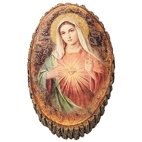 Roman 602083 Immaculate Heart Wood Plaque, 12.25-inch High
