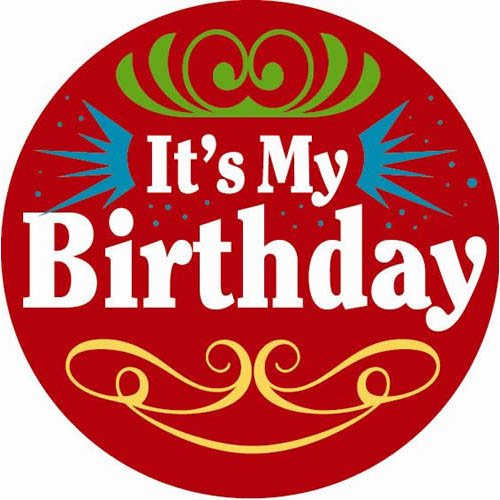 Beistle Red It's My Birthday Satin Button