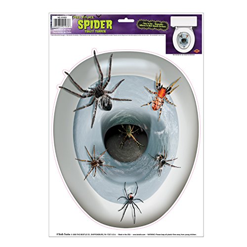 Beistle Spider Toilet Topper Peel 'N Place Party Accessory (1 count) (1/Sh)