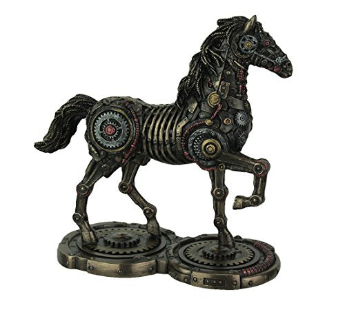 Unicorn Studio Steampunk Gear Mechanical Gaited Horse Figurine Statue 9 H