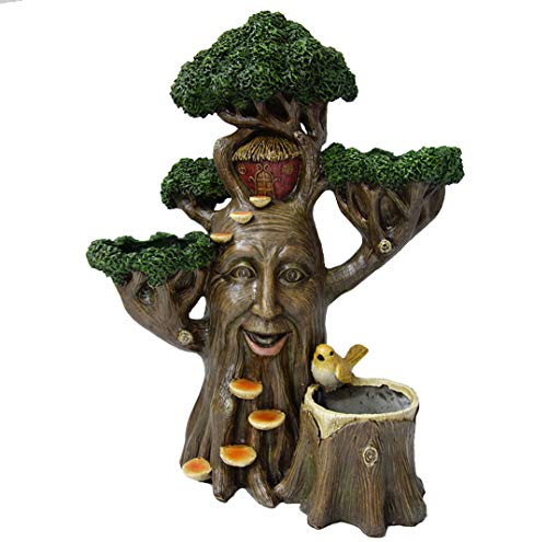 Midwest Design 18" Tree House Plant Stand - House Plants - Plant Stands - Fairy Garden House - Gnome House