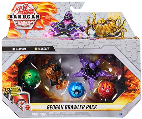 Spin Master Bakugan Geogan Brawler 5-Pack, Exclusive Mutasect and Viperagon Geogan and 3 Collectible Action Figures, Kids Toys for Boys