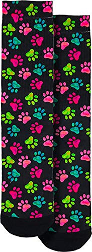 Spoontiques Fun Crew Socks, One Size Fits Most - Cats and Dogs Pawprints