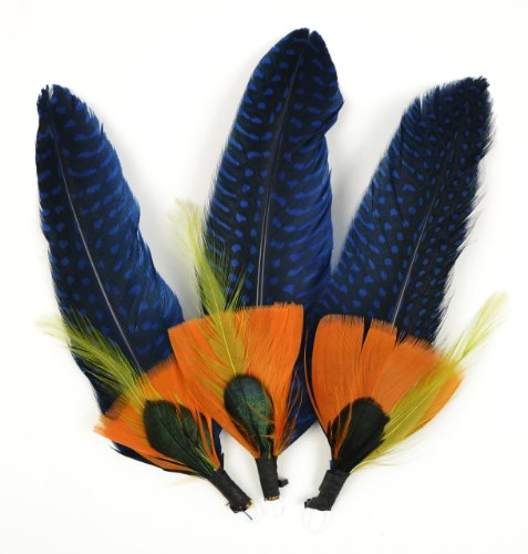 Midwest Design Touch of Nature 38713 Feather Pick, 5-1/2-Inch, Sienna/Blue/Olive