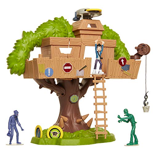 JAKKS Pacific The Last Kids On Earth - Tree House of Awesomeness Playset, Includes Exclusive Jack Action Figure & 2 Zombies