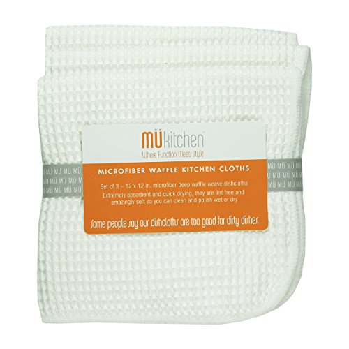 M√úkitchen EMW6181804, 12" x 12" Dishcloth, White