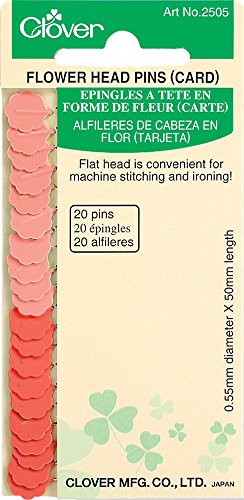Clover Flower Head Pins Card, 20 ea.