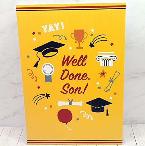 Design Design Congratulations Graduation Greeting Card WELL DONE SON So Proud Of You
