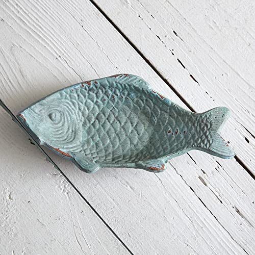 CTW 370730 Verdigris Fish Trinket Dish, 1.5-inch Height