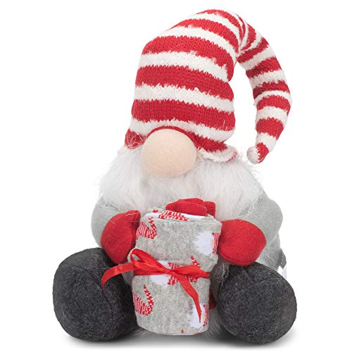 Transpac Y8160 Plush Gnome with Socks, 10-inch Height