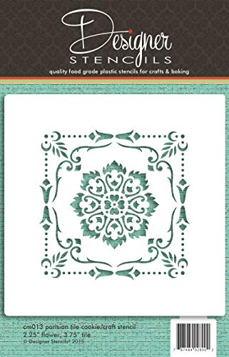 Parisian Tile Cookie and Craft Stencil by Designer Stencils