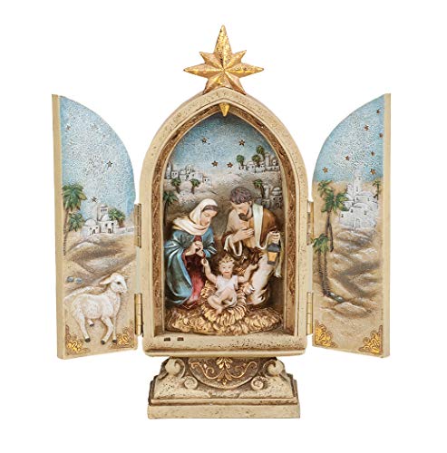 Joseph's Studio by Roman Holy Family Triptych Figurine, 10-Inch