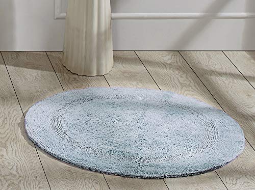 Better Trends Lux Collection is Ultra Soft Plush and Absorbent Tufted Bath Mat Rug 100 Percent Cotton in Vibrant Colors, 30", Blue