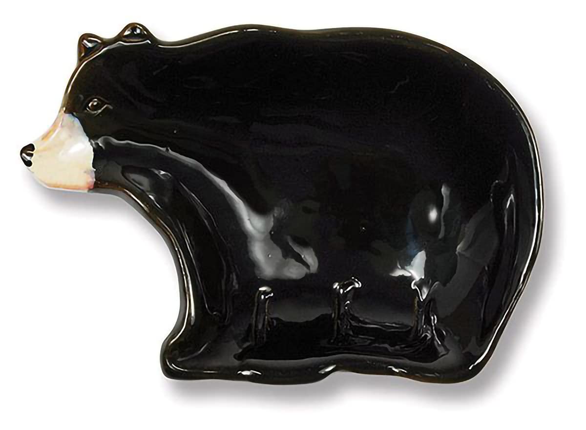 Cape Shore Mini Ceramic Potter's Dish Plate - Bear Gift for Snack Ketchup Appetizer Dessert, Small Pinch Bowl for Kitchen Décor