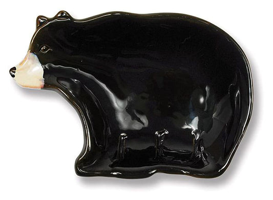 Cape Shore Mini Ceramic Potter's Dish Plate - Bear Gift for Snack Ketchup Appetizer Dessert, Small Pinch Bowl for Kitchen Décor