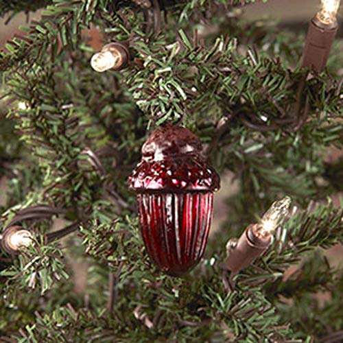 Country House Collection 89539 Red Acorn Mercury Hanging Ornament, 1-inch Height