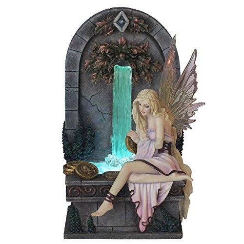 Unicorn Studio Veronese Design Fairy Wishing Well LED Light-Up Fountain Sculpture