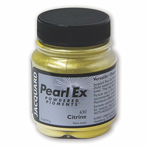 Pearl-Ex Pigment by Jacquard, Creates Metallic or Pearlescent Effect, .5 Ounce Jar, Citrine