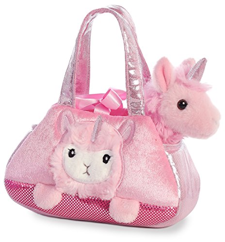 Aurora Peek  A Boo- Llamacorn Plush, Pink