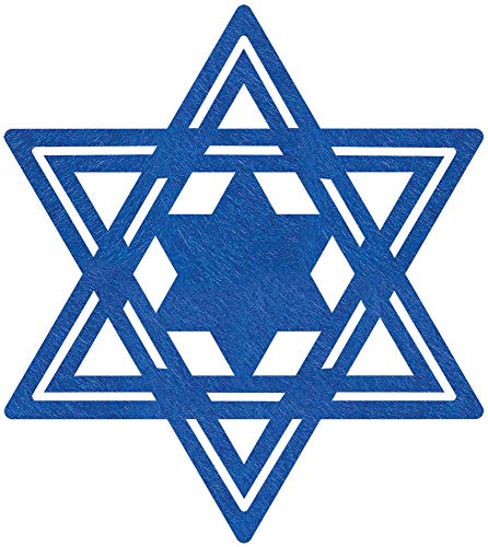 Amscan Star of David Felt Placemat - 16.5" | Blue | 1 Pc.