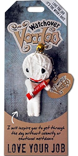 Watchover Voodoo - String Voodoo Doll Keychain ‚Äì Novelty Voodoo Doll for Bag, Luggage or Car Mirror - Love Your Job Voodoo Keychain, 5 inches