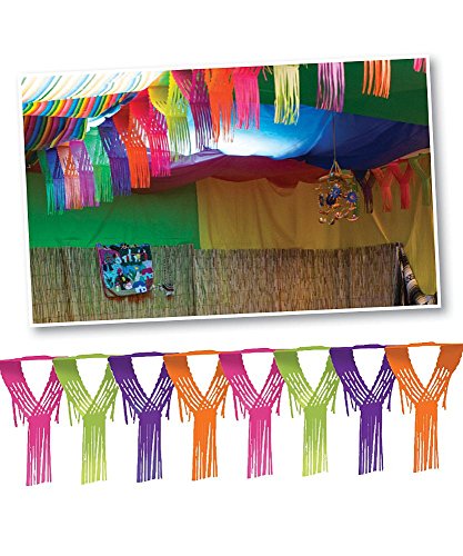 Beistle Multicolored Drop Fringe Garland- 1 pc