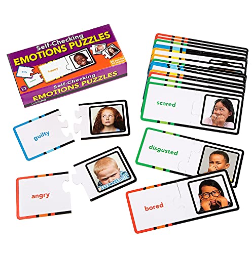 Fun Express Emotions Self Correcting Puzzles - Educational - 40 Pieces