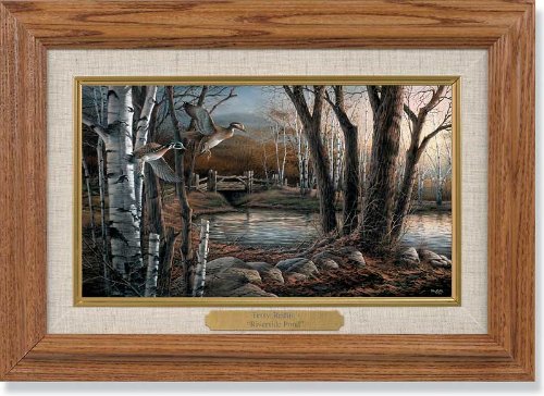 Wild Wings(MN) Riverside Pond Framed Oak Collage by Terry Redlin