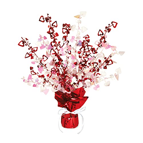 Beistle Heart Gleam 'N Burst Centerpiece, 15-Inch, 1 Per Package