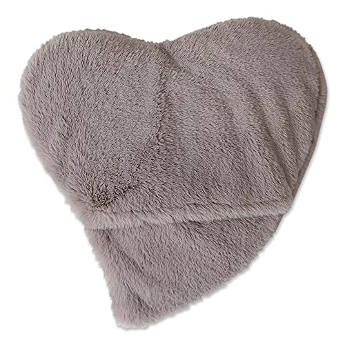 Bucky Hot & Cold Therapy Spa Collection, Ultra Luxe Heart Warmer, Plush Gray