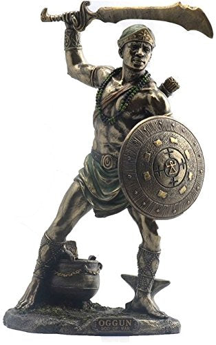 Unicorn Studio 9.5 Inch Oggun - God of War, Iron and Hunting Cold Cast Bronze Statue