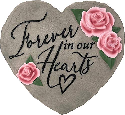 Spoontiques 13221 Forever in Our Hearts Stepping Stone, Pink