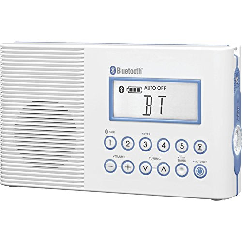 Sangean H202 Portable AM/FM/Weather Alert/ Bluetooth Digital Tuning Waterproof Shower Radio
