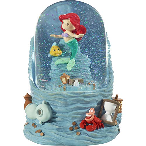 Precious Moments Disney Little Mermaid Ariel with Sea Treasures Musical Water Globe Waterball, Multi