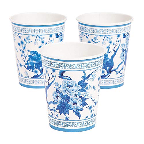 Fun Express CHINOISERIE WEDDING PAPER CUPS - Party Supplies - 8 Pieces