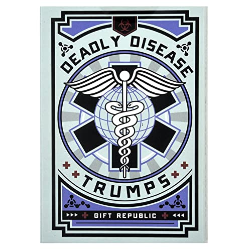 Gift Republic Deadly Disease Trumps Card Game, Multi