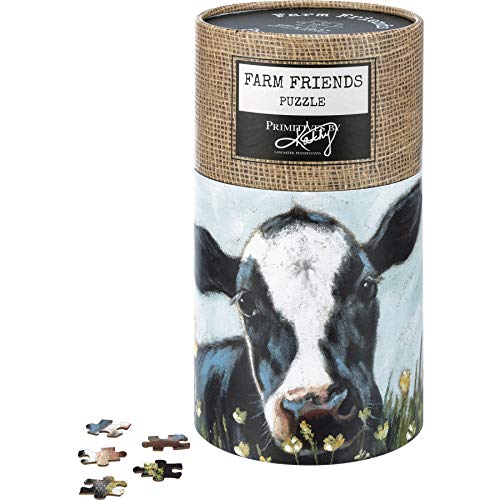 Primitives by Kathy Farm Friends Puzzle - Cow, 1,000 Pieces