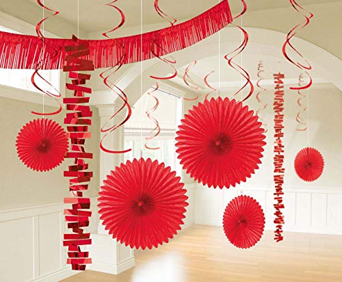 Amscan Paper & Foil Decorating Kits | Apple Red | Party Decor