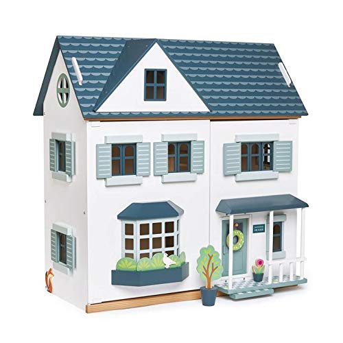 Tender Leaf Toys - Dovetail House - Large Luxury 27.36" Tall 6 Rooms Pretend Play Doll House - Encourage Creative and Imaginative Fun Play for Children 3+