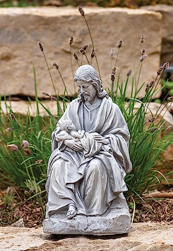 Joseph's Studio by Roman, Garden Statuary Collection, 15.5" H Jesus Holding Baby, Home D√©cor, Devout Gift, Prayerful Inspiration (8x9x15)