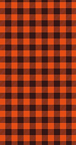 Boston International IHR 3-Ply Paper Napkins, 16-Count Guest Size, Buffalo Check Orange
