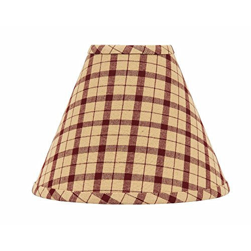 Home Collection by Raghu Check Barn Red and Nutmeg Lampshade, 14",