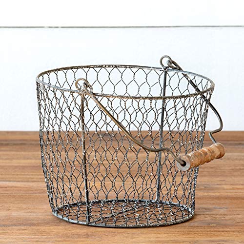 Park Hill Collection ECM00975 Aviary Wire Collecting Basket, 9-inch Height