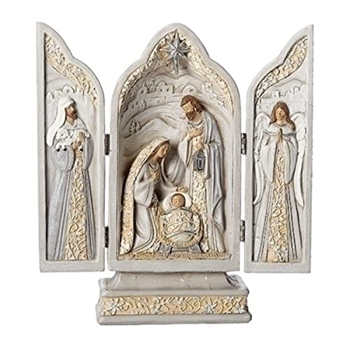 Roman 9.75" Triptych Holy Family Nativity Christmas Figurine