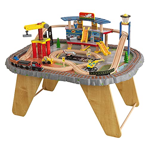 KidKraft 17564.0 Transportation Station Train Set and Table Toy