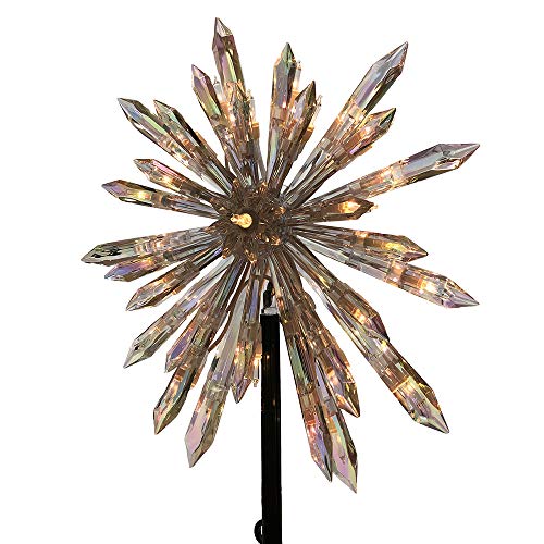 Kurt Adler UL1883 UL 30-Light Crystal Snowflake Treetop