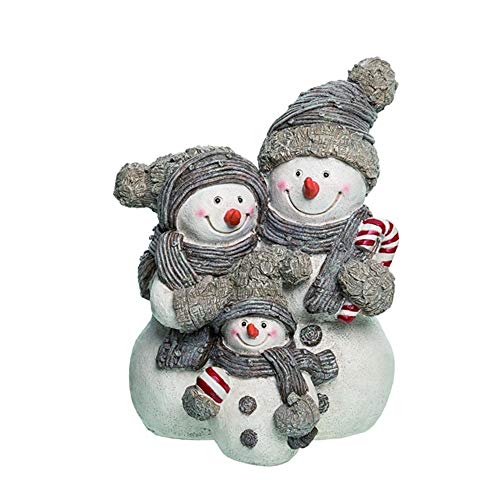 Transpac Y9772 Merry Snowman Family, 10.5-inch Height, Resin, Large