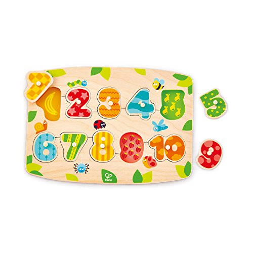Hape Number Peg Puzzle Game, Multicolor, 5&