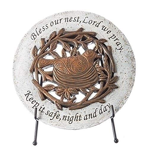 Roman 6.5"H BIRD NEST BRONZE STONE INCLUDES EASEL